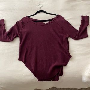 TNA waffle knit thermal top